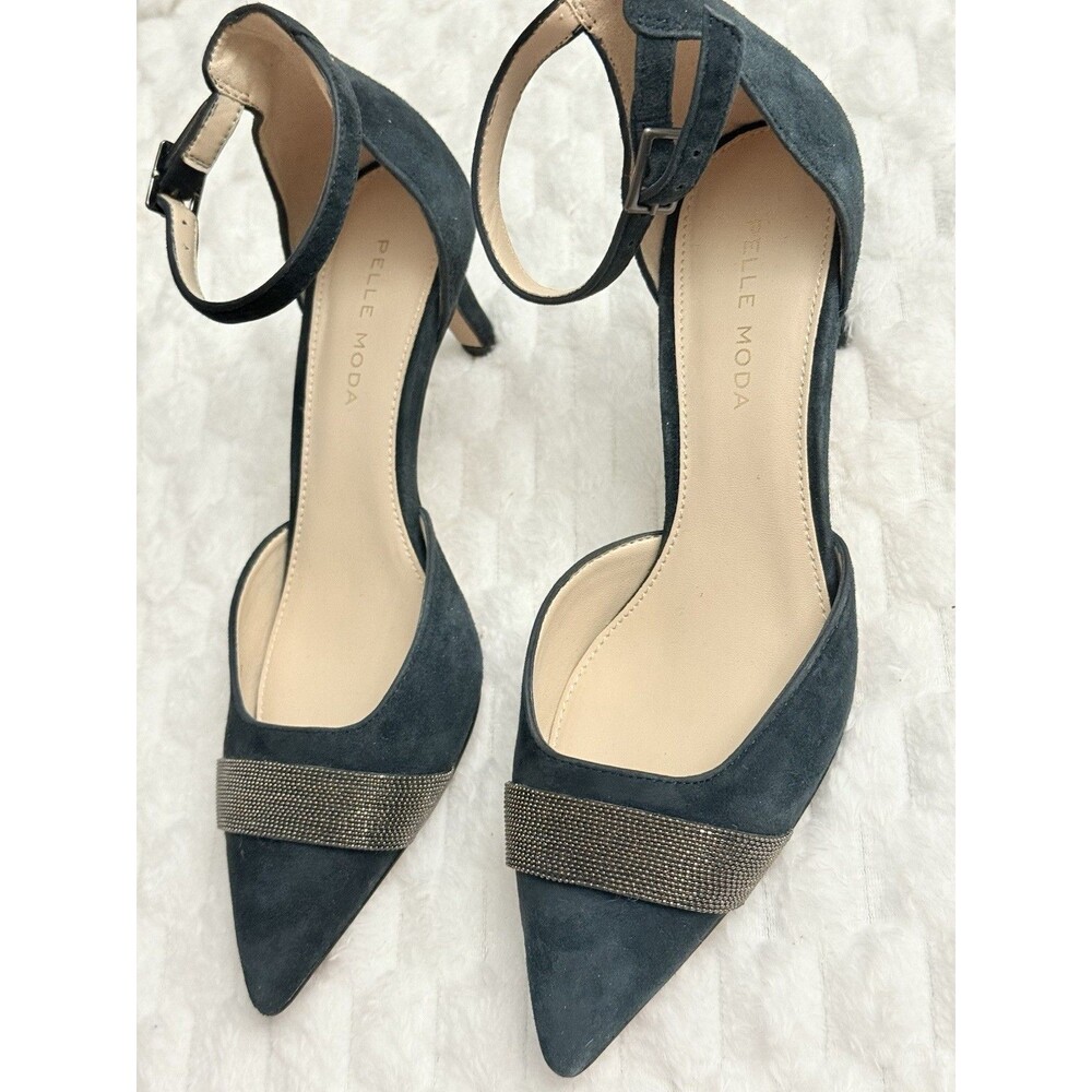 Pelle Moda Kelda Ankle Strap Heels Suede Size 6.5